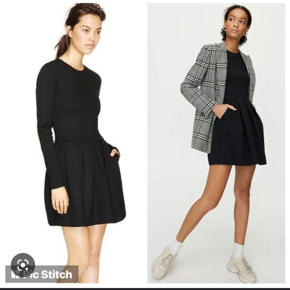 Aritzia Wilfred Tartine Black Dress size 6